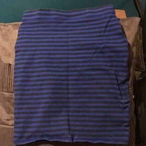 Striped pencil skirt